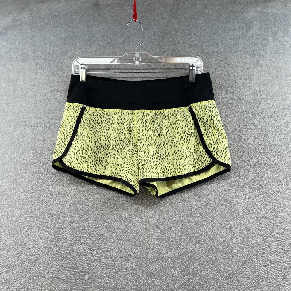lululemon Women's Size 6 Green Pokeadot Athletic Running Shorts